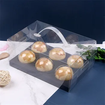 50pcs/lot Transparent PET Plastic Green Egg Yolk Crisp Packaging Box Portable Cake Gift Box 6 Round Paper Box With Handle
50pcs/lot Transparent PET Plastic Green Egg Yolk Crisp Packaging Box Portable Cake Gift Box 6 Round Paper Box With Handle