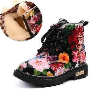 Floral Children's leather shoes Warm Girls Snow Boots PU leather plus velvet waterproof non-slip Kids Boys leather shoes
Floral Children's leather shoes Warm Girls Snow Boots PU leather plus velvet waterproof non-slip Kids Boys leather shoes