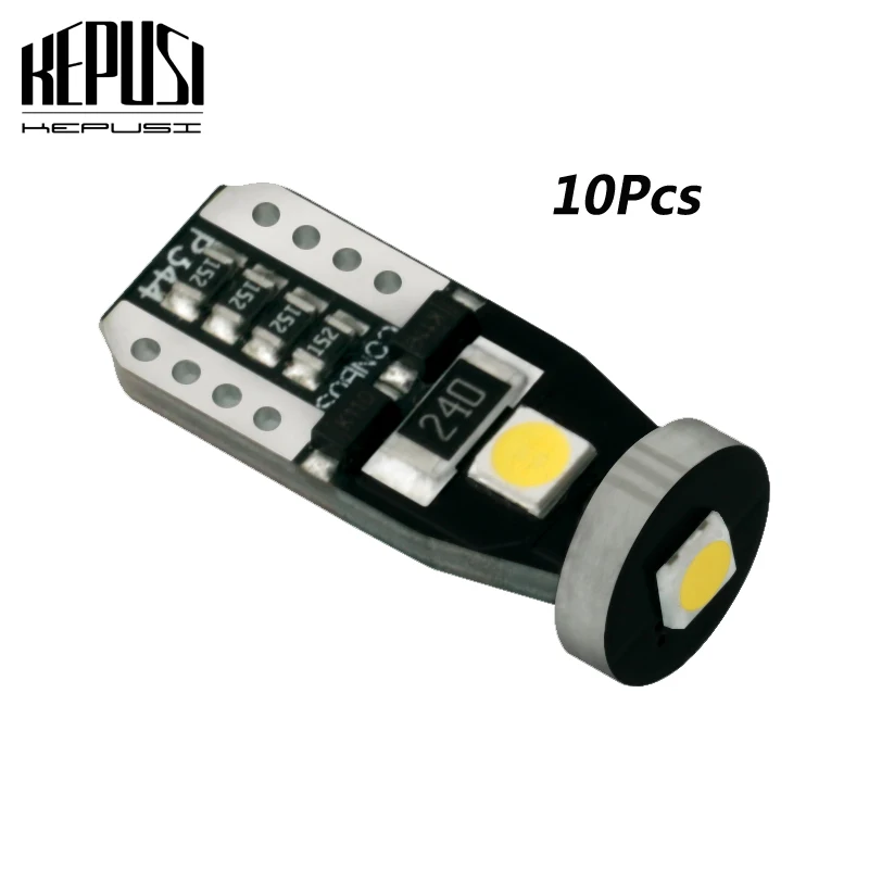 

10pcs T10 3 SMD 3030 LED Auto Clearance Lights W5W 194 168 192 3SMD LED Car Door Light Reading Lamps Dome Bulbs Canbus No Error