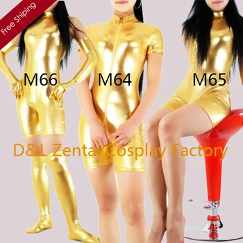 Free Shipping DHL Sexy Fancy Dress Women Unitard Gold Shiny Metallic Spandex Catsuits for Woman with Gloves and Socks
Free Shipping DHL Sexy Fancy Dress Women Unitard Gold Shiny Metallic Spandex Catsuits for Woman with Gloves and Socks