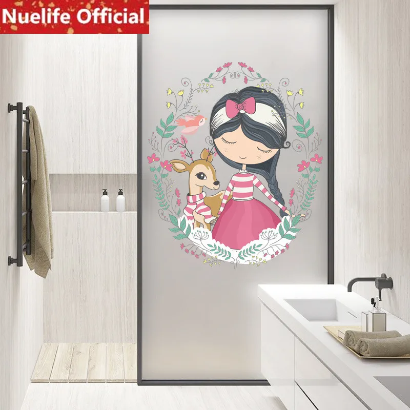 Custom size Cartoon girl bear pattern frosted glass film bathroom living room kitchen kids room kindergarten 60x90cm window film
Custom size Cartoon girl bear pattern frosted glass film bathroom living room kitchen kids room kindergarten 60x90cm window film