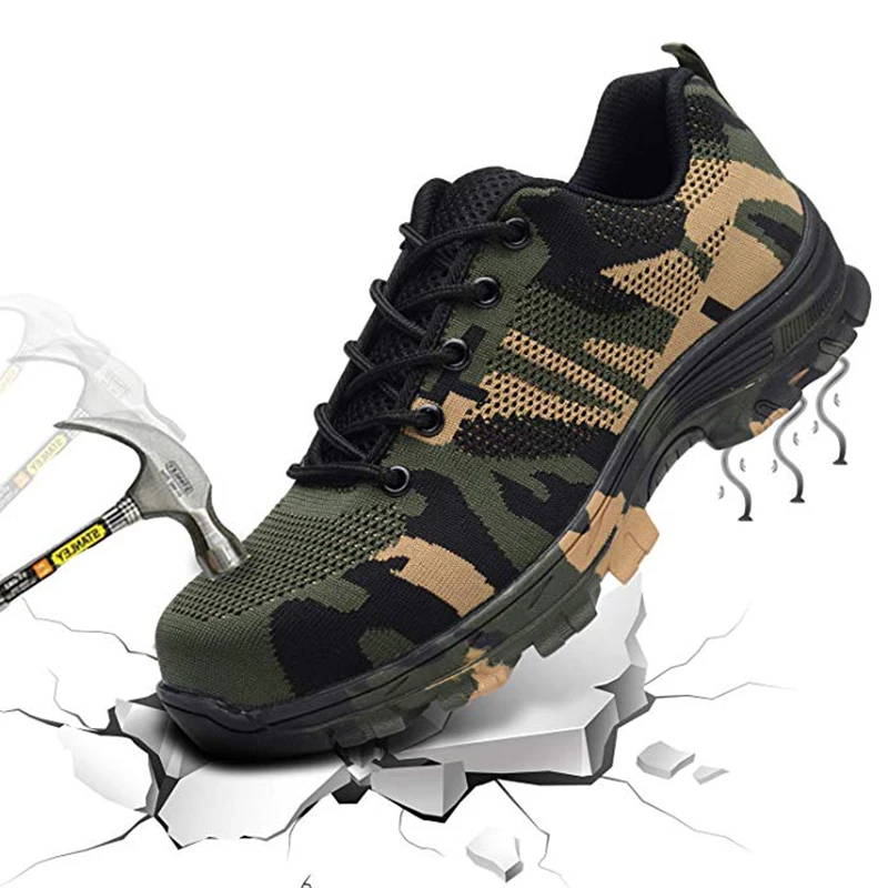 Camouflage Steel Toe Shoes Men Work Safety Boot Breathable Work Safety Shoes For Man Boots Puncture Proof Indestructible Shoes
Camouflage Steel Toe Shoes Men Work Safety Boot Breathable Work Safety Shoes For Man Boots Puncture Proof Indestructible Shoes