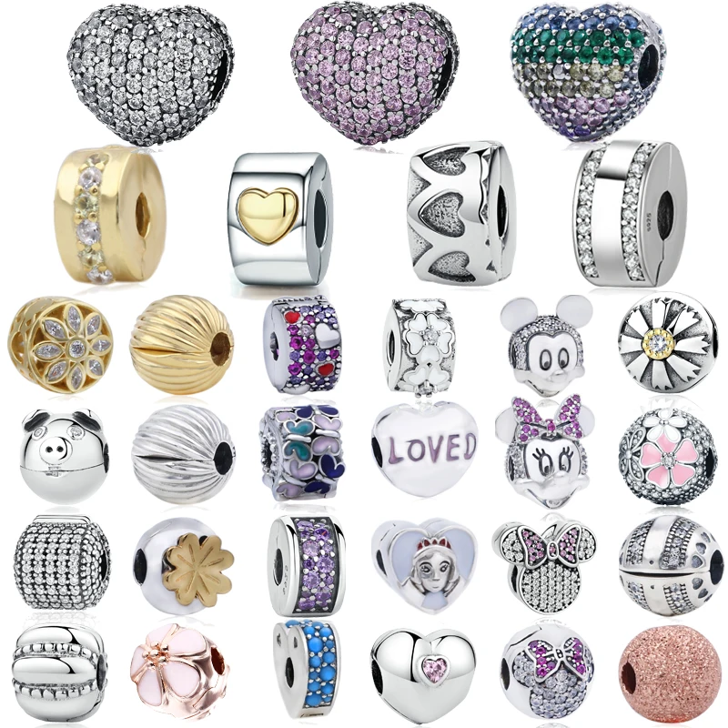 Trendy 925 Sterling Silver many types Love Heart Clips,CZ beads Fit original Pandora Charms Bracelets & Bangles DIY Jewelry
Trendy 925 Sterling Silver many types Love Heart Clips,CZ beads Fit original Pandora Charms Bracelets & Bangles DIY Jewelry