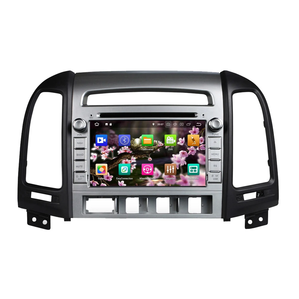 KLYDE 7 "2 Din 8 ядер 32 ГБ Android 0 Автомобильный мультимедийный плеер для Hyundai Santa Fe 2006 2011