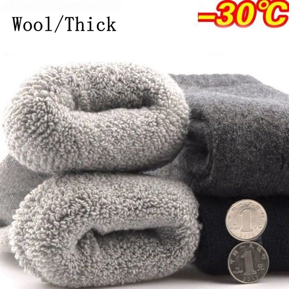 1 Pair Mens Super Warm Heavy Thermal Merino Wool Winter Socks Cotton Thicken towel Thick black chaussettes homme Calcetines
1 Pair Mens Super Warm Heavy Thermal Merino Wool Winter Socks Cotton Thicken towel Thick black chaussettes homme Calcetines