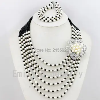 Charming 6 Rows Freshwater Pearl Jewelry Set Fashion African Wedding&Party Jewelry Set Necklace/Bracelet Set Free Shipping FP055
Charming 6 Rows Freshwater Pearl Jewelry Set Fashion African Wedding&Party Jewelry Set Necklace/Bracelet Set Free Shipping FP055