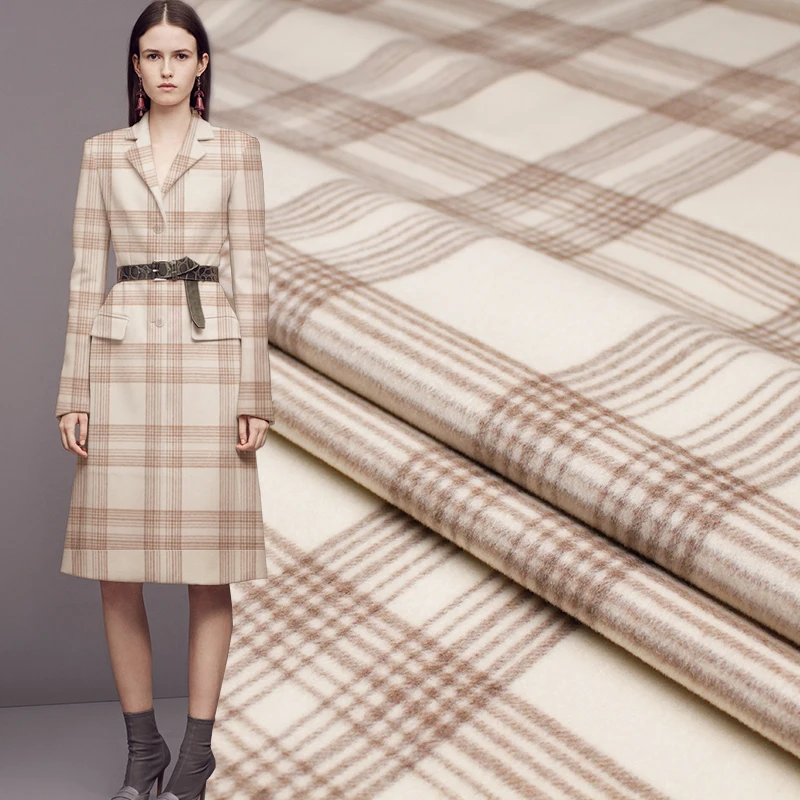 Pearlsilk 880g/m thicken Double-side Plaid Wool garment materials winter coat DIY clothes fabrics
Pearlsilk 880g/m thicken Double-side Plaid Wool garment materials winter coat DIY clothes fabrics