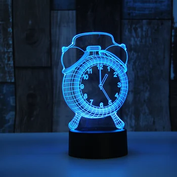 LED Alarm Clock Shape 3D Night Lights Lamp 7colors Change Decorations lights Creative Gifts
LED Alarm Clock Shape 3D Night Lights Lamp 7colors Change Decorations lights Creative Gifts