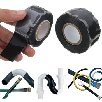 2.5*150CM/300CM Multi-purpose Self-adhesive Strong Black Rubber Silicone Repair Waterproof Bonding Tape Rescue Self Fusing Wire
2.5*150CM/300CM Multi-purpose Self-adhesive Strong Black Rubber Silicone Repair Waterproof Bonding Tape Rescue Self Fusing Wire