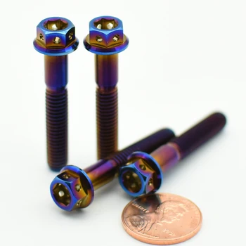 M6x40/45/50/60mm Titanium Bolt Motorcycle Modification Capliers Bolt Brake Flange Head Blue Color Ti Fastener 2 pcs
M6x40/45/50/60mm Titanium Bolt Motorcycle Modification Capliers Bolt Brake Flange Head Blue Color Ti Fastener 2 pcs