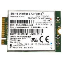 Card Lenovo EM7455 Airprime for Thinkpad X260/T460/P70 Sierra 4G LTE 4xc0l59128/00jt542/00jt547