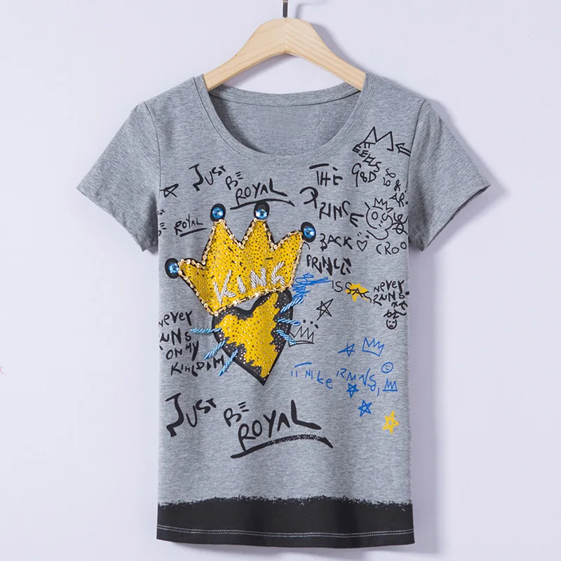 2018 New Fashion Beading Short sleeve t shirts women Hot sale women's Solid color O neck T shirt Tops Tees cotton tshirts women
2018 New Fashion Beading Short sleeve t shirts women Hot sale women's Solid color O neck T shirt Tops Tees cotton tshirts women