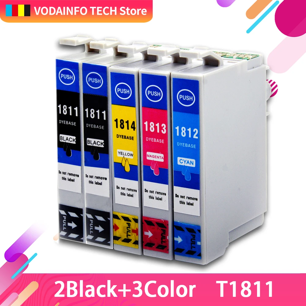 Compatible for T1811-T1814 and T1801 - T1804 ink cartridge Epson xp-325 xp-405WH XP-405 XP-215 XP-412 XP-315 xp XP-212 | Компьютеры и
