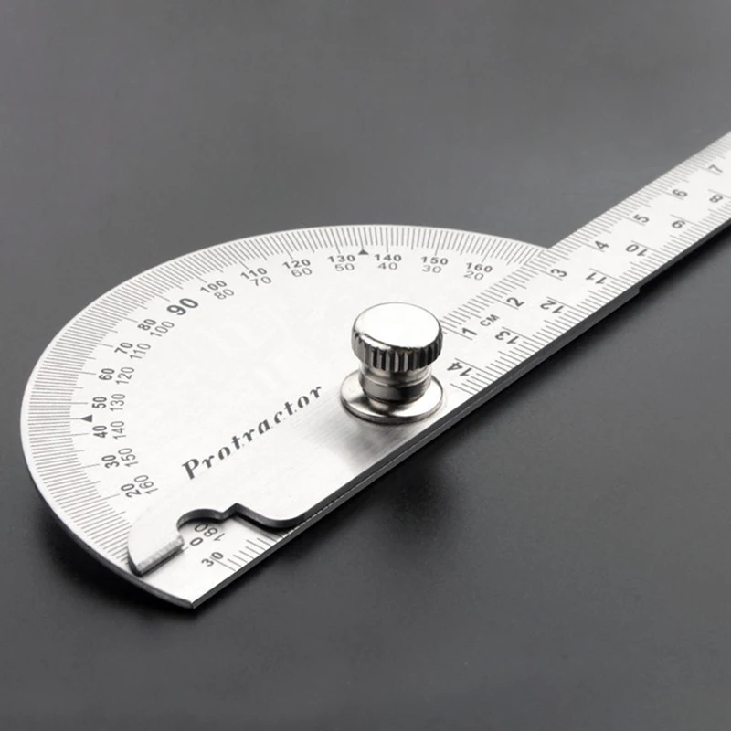 

Stainless Steel Protractor 0-180 Degree Angle Finder Measuring Ruler Tool For Engineering Student Drawing Architectural Supplie
