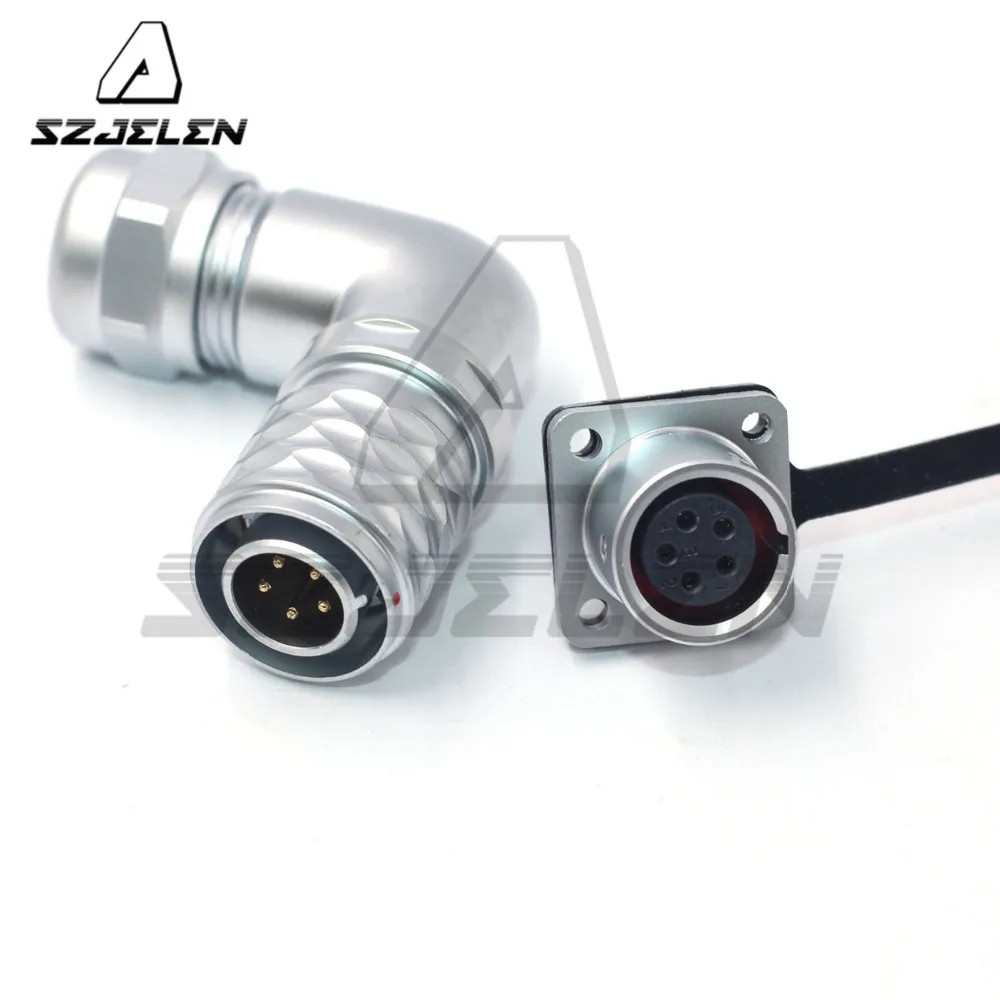 

WEIPU SF12 12mm Panel Mount 5 Pin Flange Elbow Circular Connector Plug Socket Industrial Power Wire Connector Male Female IP67