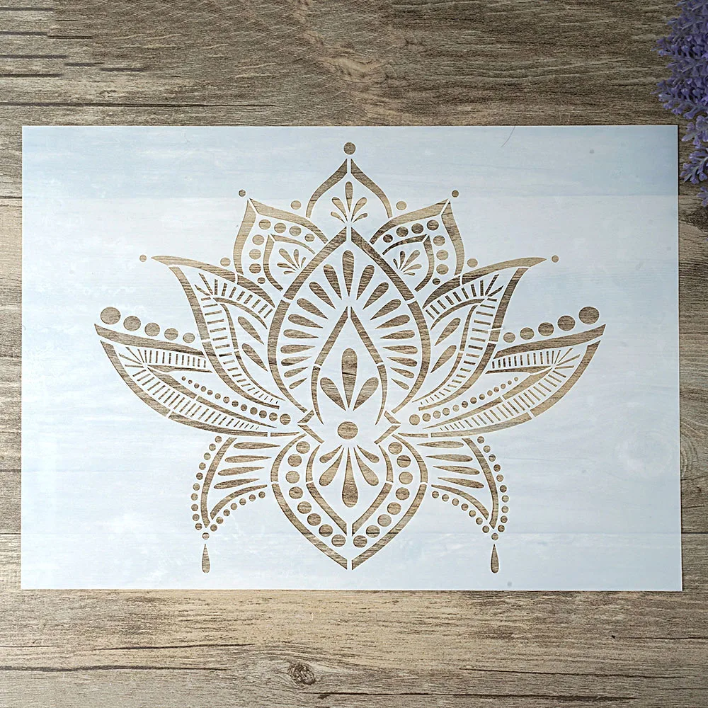 A4 A3 A2 Size DIY Craft Layering Lotus Stencil For Wall Painting Scrapbooking Stamping Album Decorative Embossing Paper Card
A4 A3 A2 Size DIY Craft Layering Lotus Stencil For Wall Painting Scrapbooking Stamping Album Decorative Embossing Paper Card
