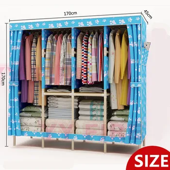 (L170XH170X45cm) Four Rows OF Increased Wood Wardrobe Oxford Cloth Fold Portable Storage Cabinet
(L170XH170X45cm) Four Rows OF Increased Wood Wardrobe Oxford Cloth Fold Portable Storage Cabinet