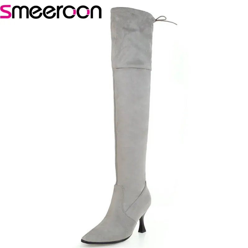 Smeeroon 2018 new fashion over the knee boots women flock autumn winter boots solid colors high heels boots elegant shoes woman
Smeeroon 2018 new fashion over the knee boots women flock autumn winter boots solid colors high heels boots elegant shoes woman