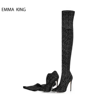 Spring Autumn Popular Stretch Over The Knee Boots Zapatos De Mujer Pointed Toe High Heels Thigh High Shoes Woman Stage Shoes
Spring Autumn Popular Stretch Over The Knee Boots Zapatos De Mujer Pointed Toe High Heels Thigh High Shoes Woman Stage Shoes