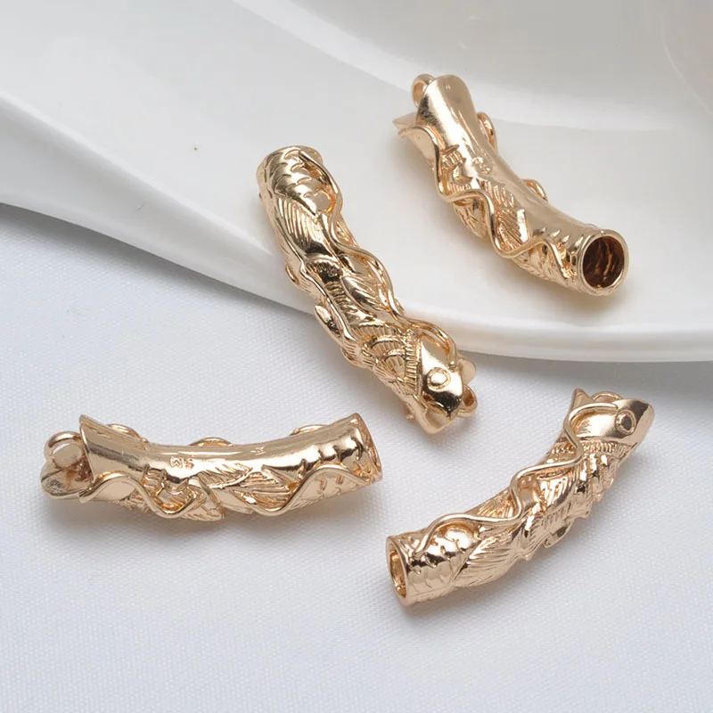 4PCS 37x12MM 24K Champagne Gold Color Plated Brass Dragon Curved Tube Rope Connect Caps Bracelet Findings Accessories
4PCS 37x12MM 24K Champagne Gold Color Plated Brass Dragon Curved Tube Rope Connect Caps Bracelet Findings Accessories
