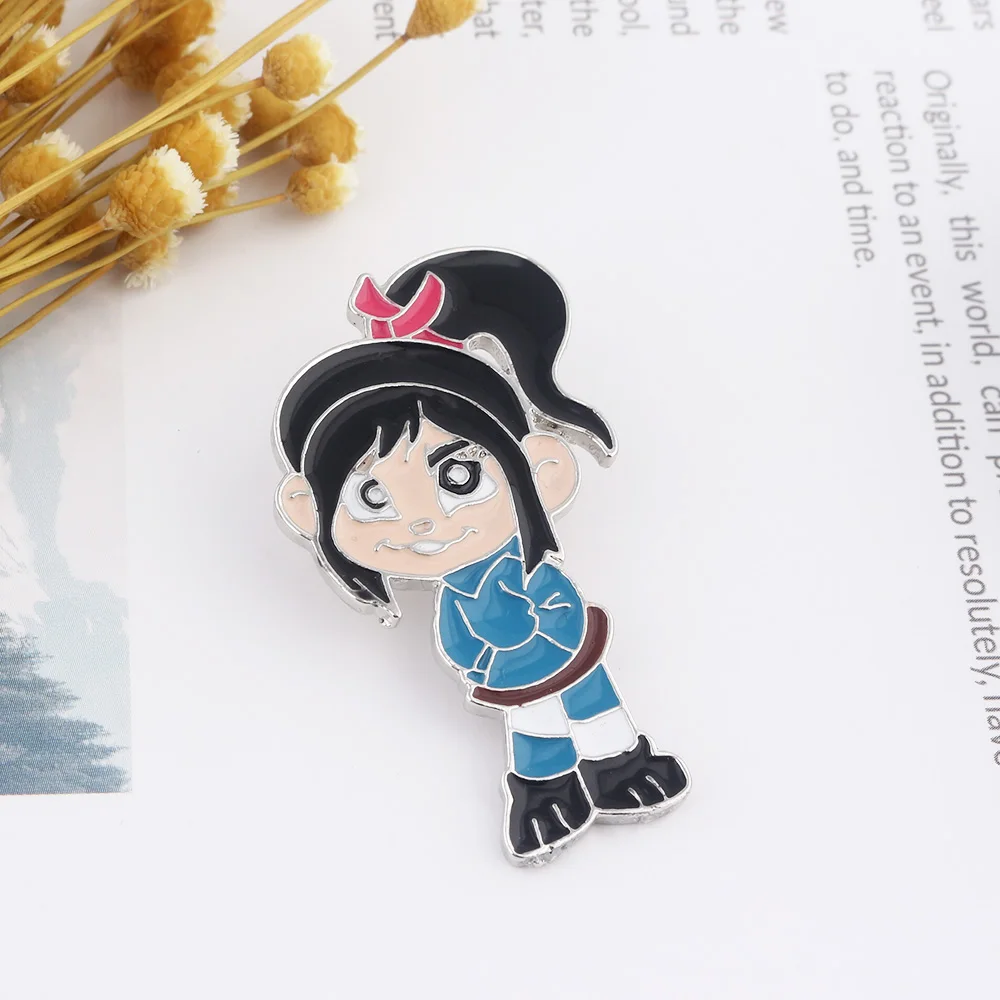 Movie Wreck-It Ralph Pins Brooch Cartoon Figure Vanellope von Schweetz Badge Brooch for Women Christmas Gift Lapel pin Jewelry
Movie Wreck-It Ralph Pins Brooch Cartoon Figure Vanellope von Schweetz Badge Brooch for Women Christmas Gift Lapel pin Jewelry