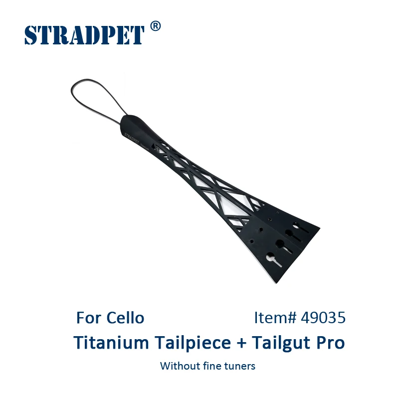 New! STRADPET Cello Titanium Tailpiece Set with Titanium tailgut Pro, 2 kinds of Fine Tuner Options
New! STRADPET Cello Titanium Tailpiece Set with Titanium tailgut Pro, 2 kinds of Fine Tuner Options