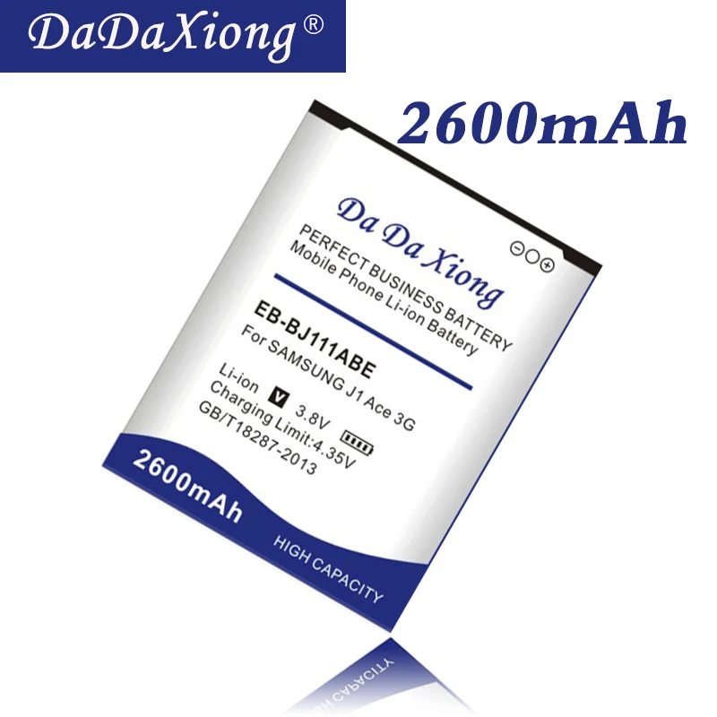 Da Da Xiong Original 2600mAh EB-BJ111ABE Battery for Samsung Galaxy J1 Ace 3G Duos J111F phone battery
Da Da Xiong Original 2600mAh EB-BJ111ABE Battery for Samsung Galaxy J1 Ace 3G Duos J111F phone battery