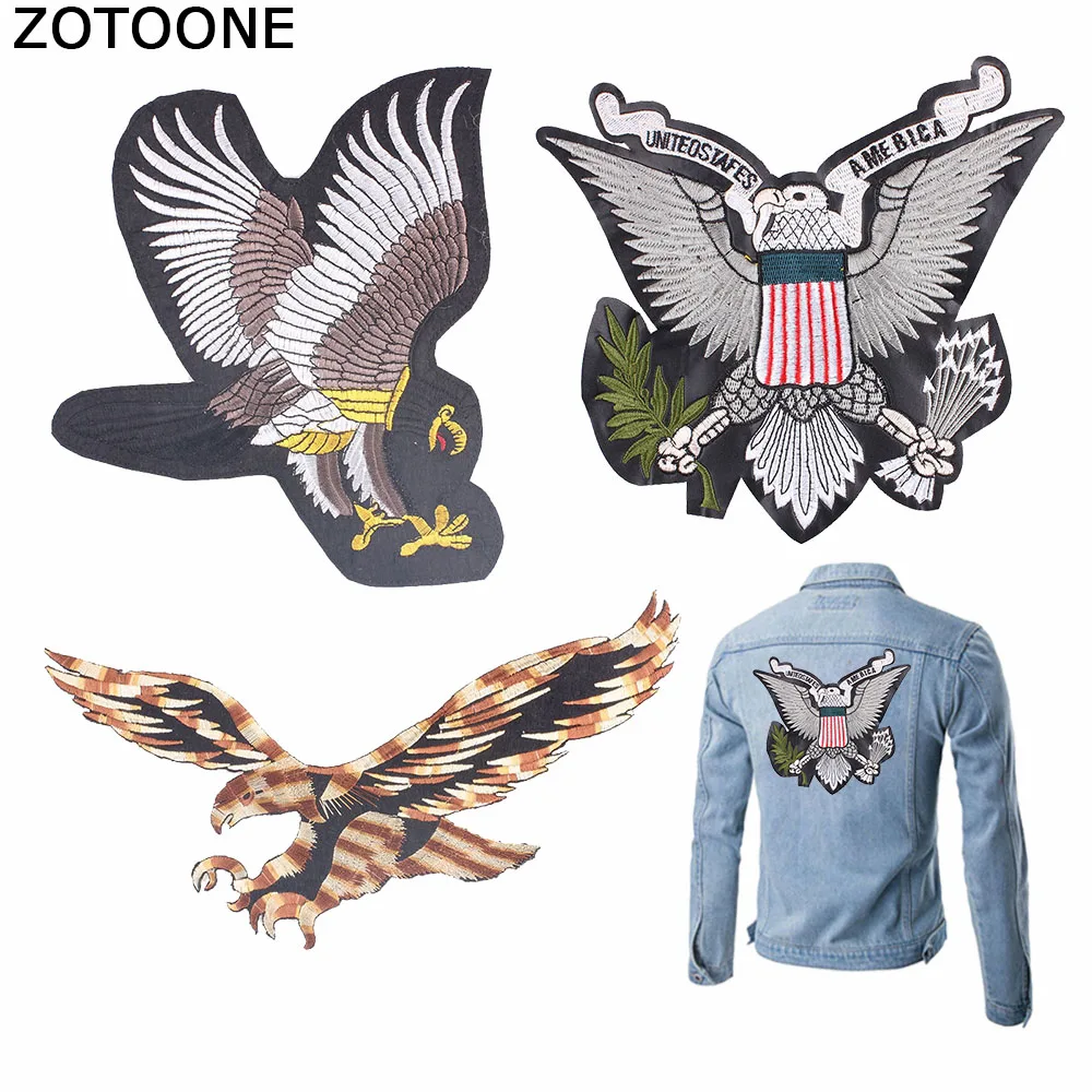 ZOTOONE Flying Eagles Patches for Clothing Diy Large Back Stickers Sewing for Clothes Badges Appliques on Jackets Applications E
ZOTOONE Flying Eagles Patches for Clothing Diy Large Back Stickers Sewing for Clothes Badges Appliques on Jackets Applications E