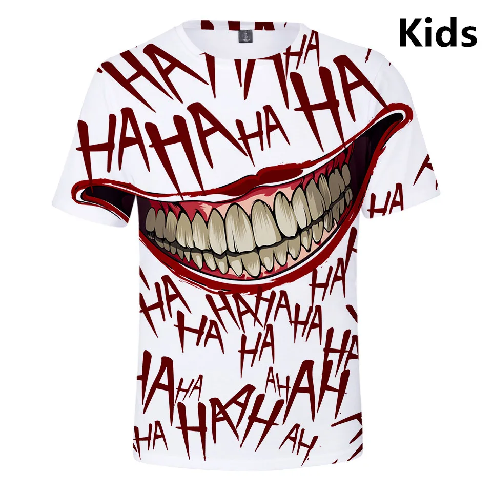 2 To 12 years kids t shirt HAHA Joker 3d full print t-shirt boys girls harajuku tee shirt short sleeve tshirt children clothes
2 To 12 years kids t shirt HAHA Joker 3d full print t-shirt boys girls harajuku tee shirt short sleeve tshirt children clothes