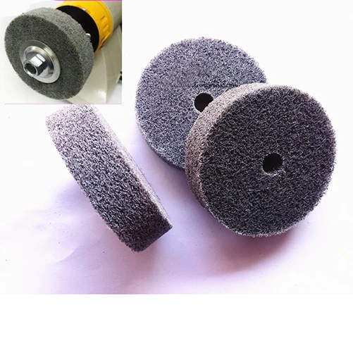 Фото 1x 75mm Round Fiber Abrasives Polishing Buffing Wheel Pad Metals Ceramics Gray | Инструменты