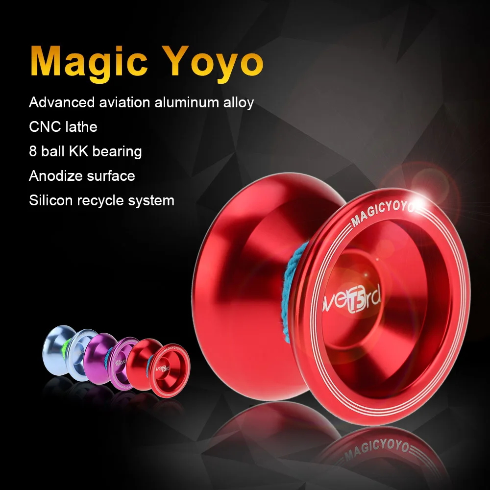 Professional Magic Yoyo T5 Aluminum Alloy Metal Yoyo 8 Ball KK Bearing with String Yoyo Toys for Kids Brinquedos
Professional Magic Yoyo T5 Aluminum Alloy Metal Yoyo 8 Ball KK Bearing with String Yoyo Toys for Kids Brinquedos