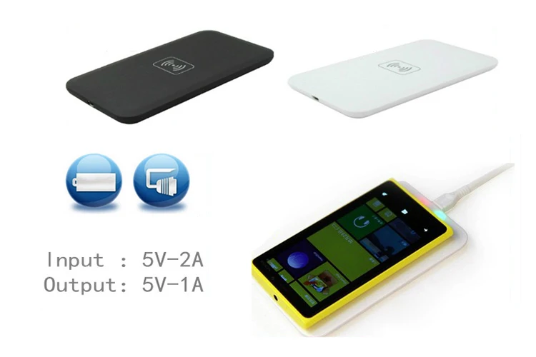 Портативное беспроводное зарядное устройство QI для Samsung Galaxy S8 S7 S6 / Edge + Google Nexus 4/5