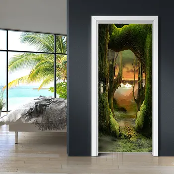 DIY Door Wallpaper Poster 3D Nature Tree Photo Murals Waterproof Self Adhesive Vinyl PVC Children's Room Door Stickers 77x200cm 
DIY Door Wallpaper Poster 3D Nature Tree Photo Murals Waterproof Self Adhesive Vinyl PVC Children's Room Door Stickers 77x200cm