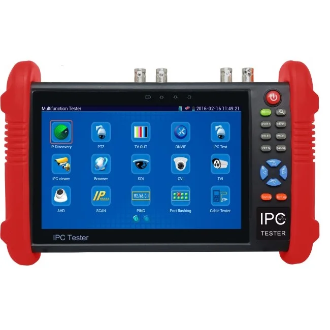 IPC9800 Series 7 Inch CCTV Tester Monitor IP Analog Camera Tester WIFI Onvif PTZ Control POE 12V Output
IPC9800 Series 7 Inch CCTV Tester Monitor IP Analog Camera Tester WIFI Onvif PTZ Control POE 12V Output