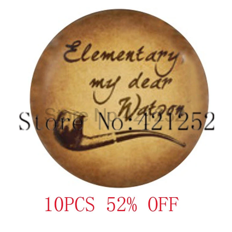Sherlock Holmes quotation pendant Elementary my dear watson Glass Photo Cabochon Necklace keyring bookmark cufflink earring
Sherlock Holmes quotation pendant Elementary my dear watson Glass Photo Cabochon Necklace keyring bookmark cufflink earring