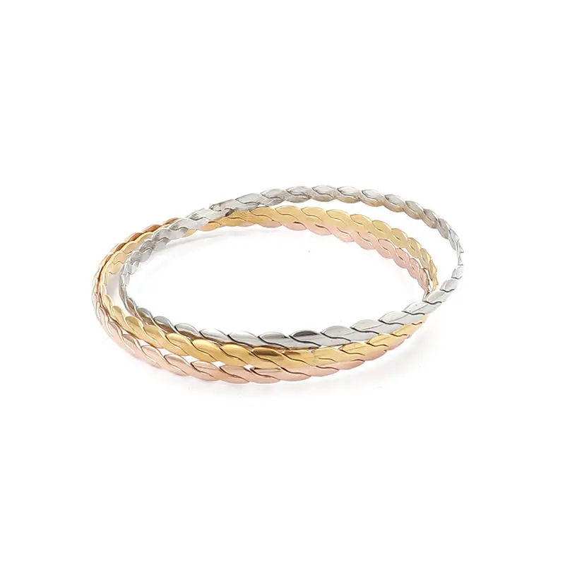 1 Set (3 PCs/Set) Trendy Stainless Steel Stacking Bangles Bracelets For Women Girls Jewelry Gifts 23cm- 22cm Long ( 6.8cm Dia.)
1 Set (3 PCs/Set) Trendy Stainless Steel Stacking Bangles Bracelets For Women Girls Jewelry Gifts 23cm- 22cm Long ( 6.8cm Dia.)