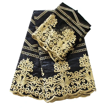 2020 Latest Black Gold African Bazin Riche Getzner Embroidered Cotton Jacquard Brocade Lace Fabric With 2yards French Tulle Lace
2020 Latest Black Gold African Bazin Riche Getzner Embroidered Cotton Jacquard Brocade Lace Fabric With 2yards French Tulle Lace