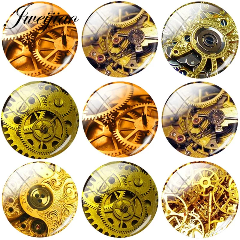 JWEIJIAO Retro Steampunk Clock Gear Wheel Images DIY Glass Cabochon Dome Demo Flat Back Bracelet Necklace Charm Findings
JWEIJIAO Retro Steampunk Clock Gear Wheel Images DIY Glass Cabochon Dome Demo Flat Back Bracelet Necklace Charm Findings