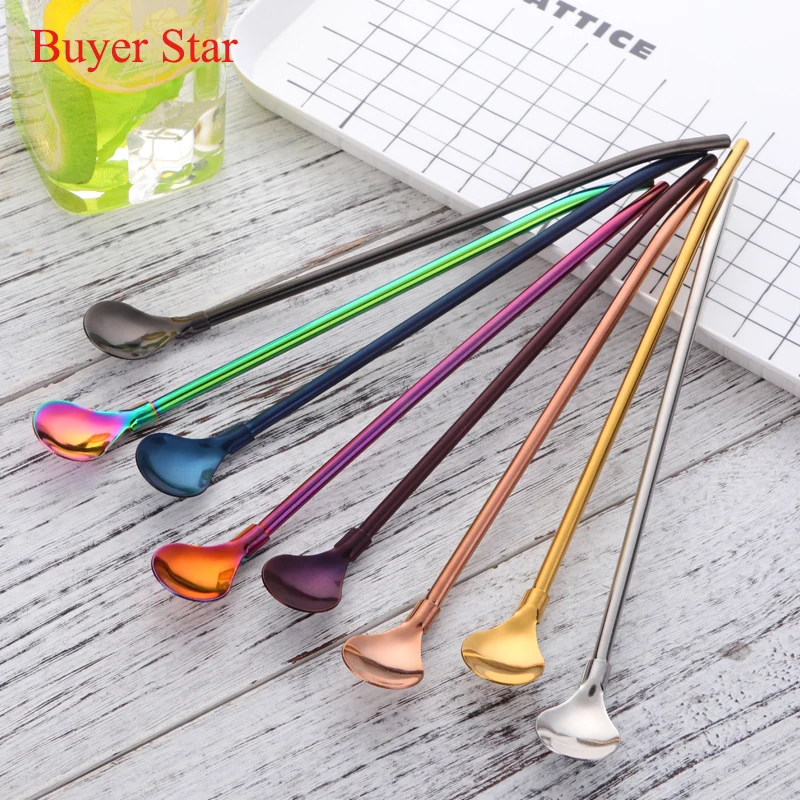 8Pcs Eco-Friendly Stainless Steel Long Metal Drinking Straw With Spoon Stirring Gift Brushes Yerba Mate Teaspoon Bar Accessories
8Pcs Eco-Friendly Stainless Steel Long Metal Drinking Straw With Spoon Stirring Gift Brushes Yerba Mate Teaspoon Bar Accessories