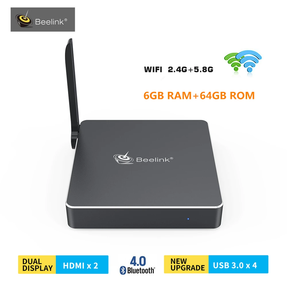 

Beelink AP34 Pro Mini PC Intel N3450 6GB RAM 64GB ROM TV Box 2.4G/5.8G WiFi Bluetooth4.0 1000Mbps Media Player