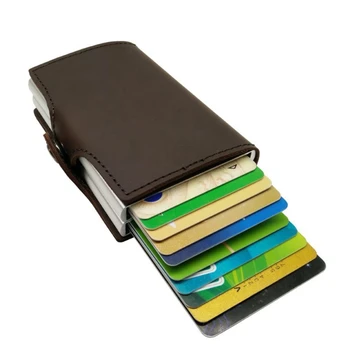 New Vintage Crazy Horse Genuine Leather Mini RFID Wallet Security Information Double Box Aluminum Credit Card Holder Metal Purse
New Vintage Crazy Horse Genuine Leather Mini RFID Wallet Security Information Double Box Aluminum Credit Card Holder Metal Purse