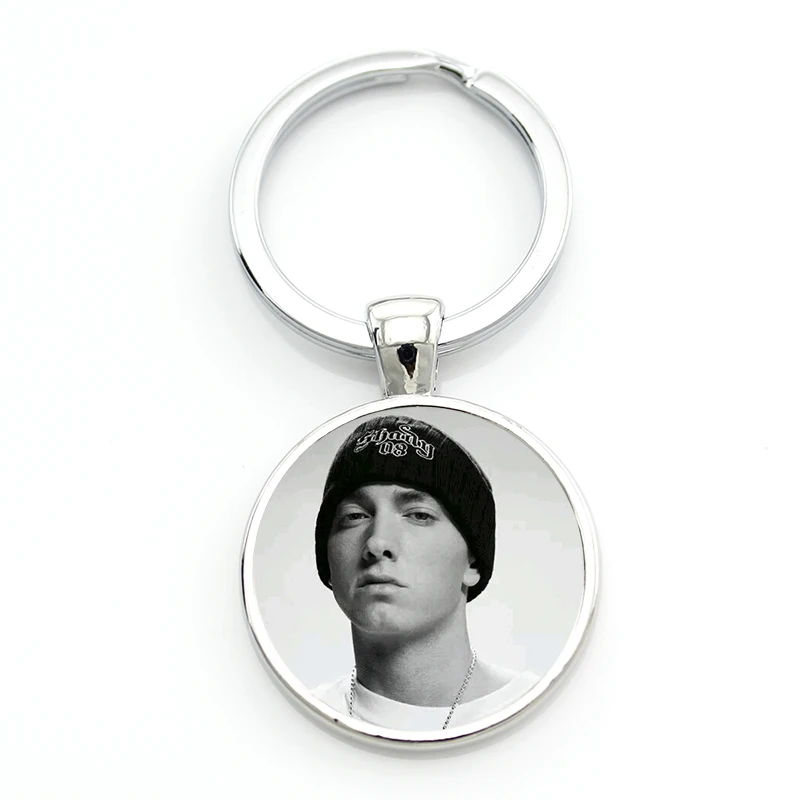 New Hip-Hop Rap singer Eminem keychain vintage yin yang Eminem photo glass metal men purse bag car key chain ring holder CT15
New Hip-Hop Rap singer Eminem keychain vintage yin yang Eminem photo glass metal men purse bag car key chain ring holder CT15