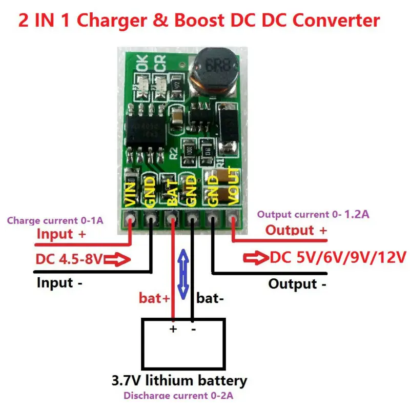 3x 3.7V 4.2V Li-Po li-ion Charger & 5V 6V 9V 12V Discharger Board DC DC Converter Boost UPS Module mobile power diy DD05CVSA
3x 3.7V 4.2V Li-Po li-ion Charger & 5V 6V 9V 12V Discharger Board DC DC Converter Boost UPS Module mobile power diy DD05CVSA