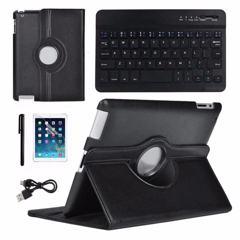 Aluminum Alloy 360 Degrees Rotating Leather Stand box Cover Bluetooth Wireless Keyboard For iPad Air 2 3 4 Black NEW
Aluminum Alloy 360 Degrees Rotating Leather Stand box Cover Bluetooth Wireless Keyboard For iPad Air 2 3 4 Black NEW