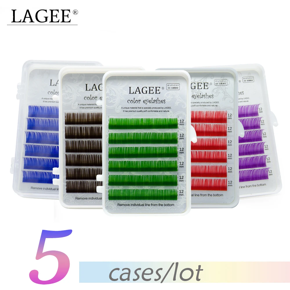 LAGEE 5 cases Eyelash Extensions Purple Blue Color Individual Eyelashes Macaroon Premium Silk Soft Natural False eyelash
LAGEE 5 cases Eyelash Extensions Purple Blue Color Individual Eyelashes Macaroon Premium Silk Soft Natural False eyelash