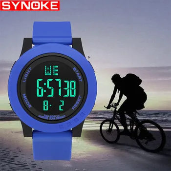 SYNOKE Digital Watch Men Sports Electronic Wrist Watch Military Waterproof LED Fitness G Watch Outdoor For Running deSporto 2018
SYNOKE Digital Watch Men Sports Electronic Wrist Watch Military Waterproof LED Fitness G Watch Outdoor For Running deSporto 2018