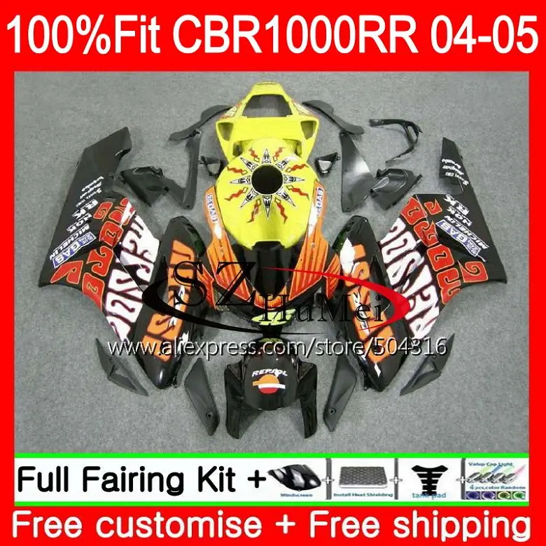 Injection Body For HONDA CBR 1000RR Repsol yellow CBR1000 RR 04-05 58SH16 CBR1000RR 04 05 CBR 1000 RR 2004 2005 OEM Fairings kit
Injection Body For HONDA CBR 1000RR Repsol yellow CBR1000 RR 04-05 58SH16 CBR1000RR 04 05 CBR 1000 RR 2004 2005 OEM Fairings kit