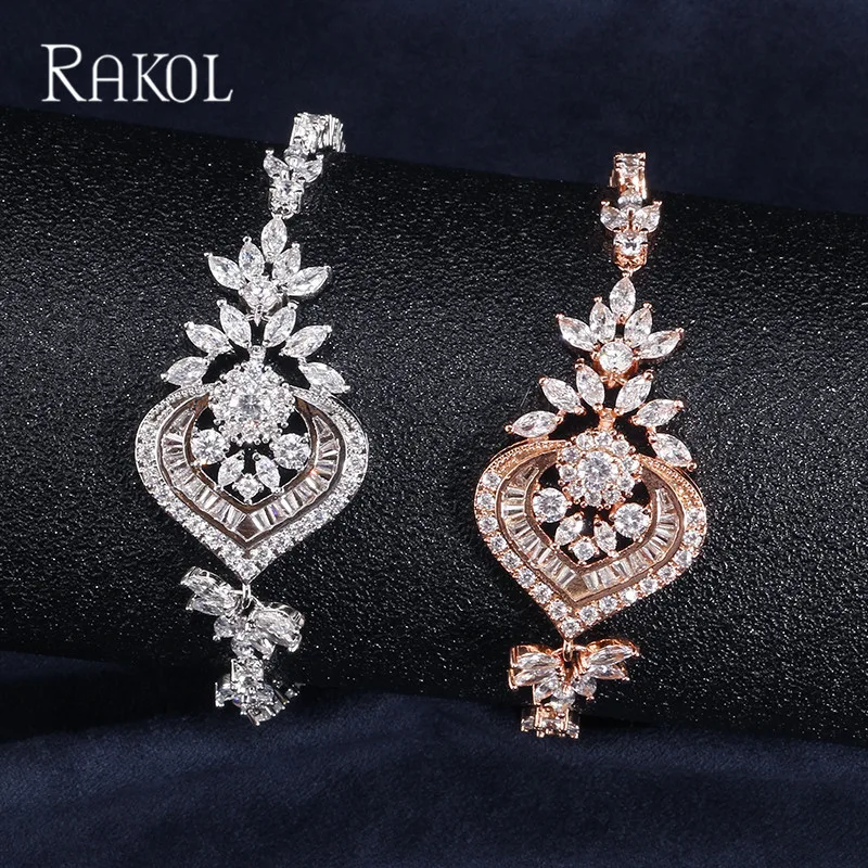 RAKOL Vintage Flower Heart Shape Luxury Bracelets&Bangles AAA+ Cubic Zirconia Elegant Gift Jewelry For Women
RAKOL Vintage Flower Heart Shape Luxury Bracelets&Bangles AAA+ Cubic Zirconia Elegant Gift Jewelry For Women