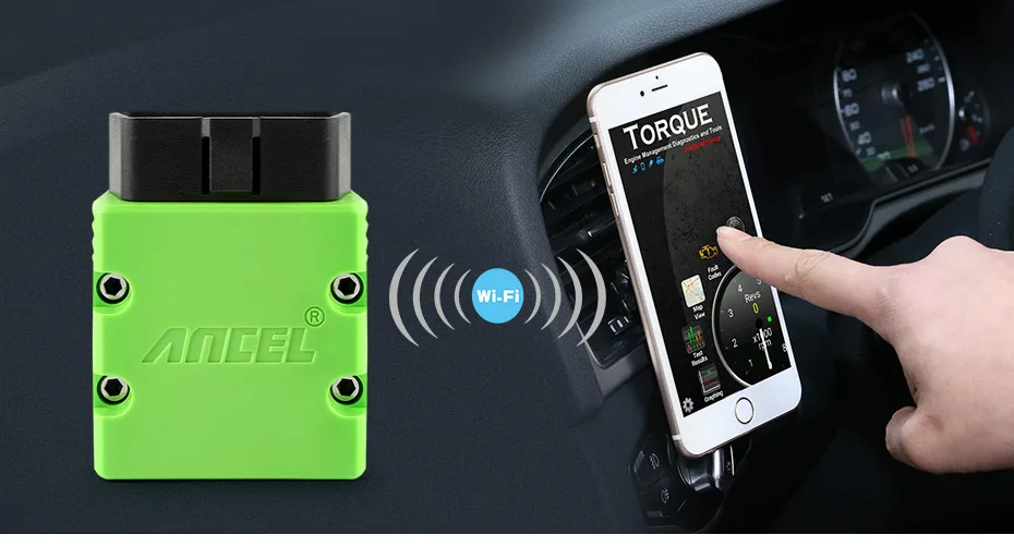 Ancel Original OBD2 Scanner ELM327 WIFI Hardware V1.5 Supports Android/iOS/Windows With PIC18F25K80 ELM 327 Wi-Fi Diesel Cars