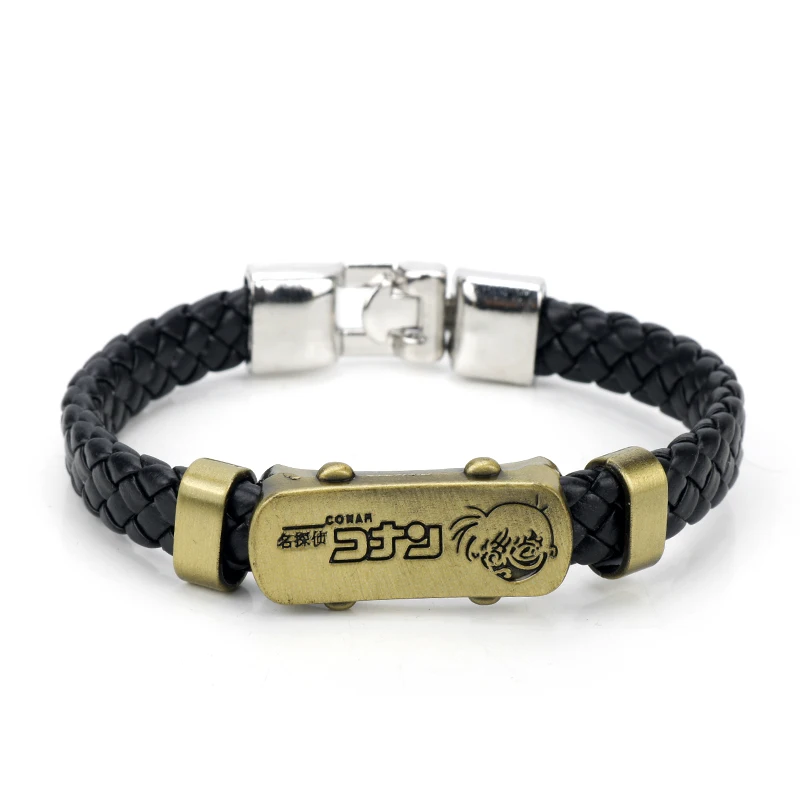 Hot Animation Jewelry Detective Conan Alloy Bracelets Case Closed Weave Leather Bracelet Bangle Men Cosplay Gift For Movei Fans
Hot Animation Jewelry Detective Conan Alloy Bracelets Case Closed Weave Leather Bracelet Bangle Men Cosplay Gift For Movei Fans